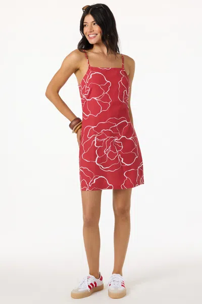 O'neill Cecilia Floral Print Sleeveless Minidress In Brown