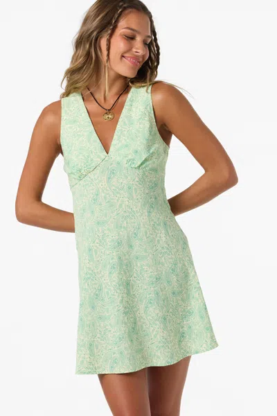 O'neill Eloise Paisley Cotton Minidress In Neutral
