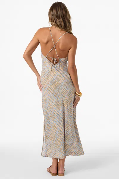 O'neill Holly Stripe Maxi Dress In Brown