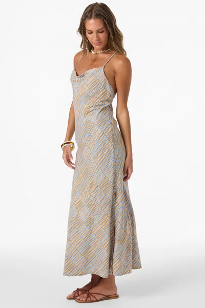 O'neill Holly Stripe Maxi Dress In Brown