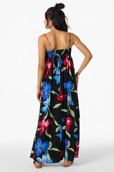 O'neill Nickie Floral Print Sleeveless Maxi Dress In Blue