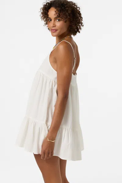O'neill Og Rilee Cover-up Babydoll Dress In White