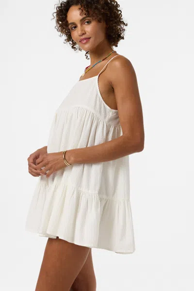 O'neill Og Rilee Cover-up Babydoll Dress In White