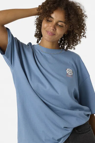 O'neill Adorned Graphic Oversized T-shirt In Blue