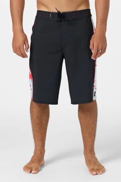O'neill Men's Hyperfreak Revert Side Panel 21" Board Shorts In Black