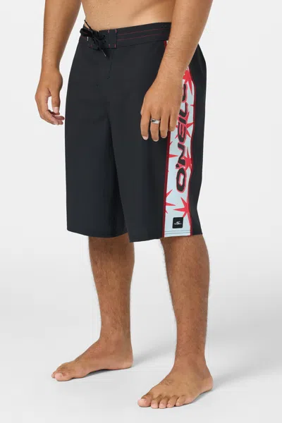 O'neill Men's Hyperfreak Revert Side Panel 21" Board Shorts In Black