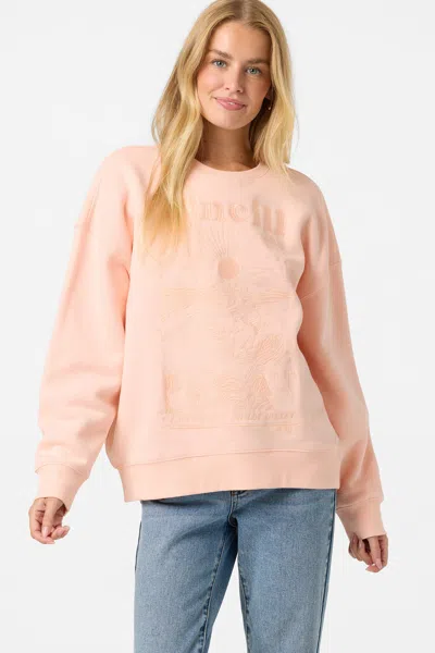 O'neill Chore Break Oversized Graphic Sweatshirt In Pink