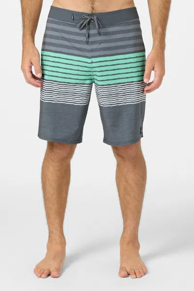 O'neill Hyperfreak Heat Stripe Swim Trunks In Gray
