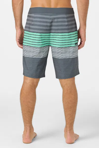 O'neill Hyperfreak Heat Stripe Swim Trunks In Gray