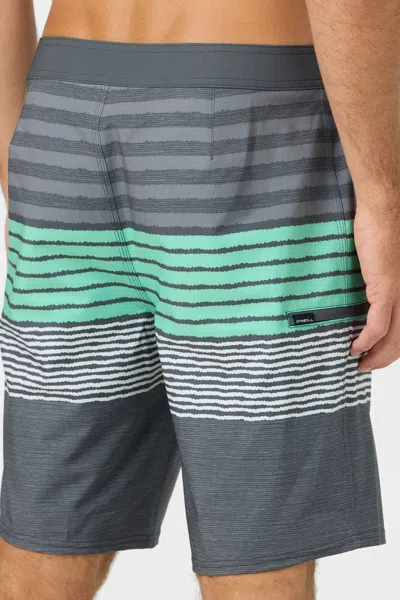 O'neill Hyperfreak Heat Stripe Swim Trunks In Gray