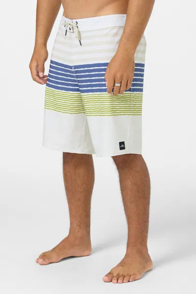 O'neill Hyperfreak Heat Stripe Swim Trunks In White