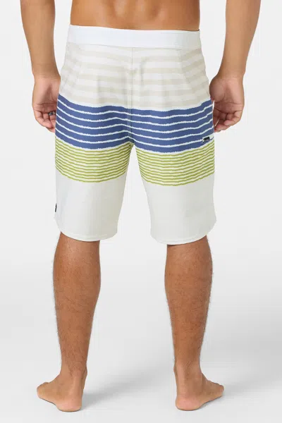 O'neill Hyperfreak Heat Stripe Swim Trunks In White