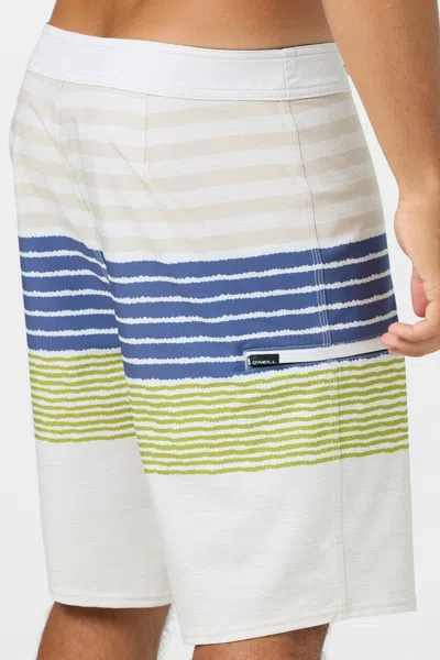 O'neill Hyperfreak Heat Stripe Swim Trunks In White