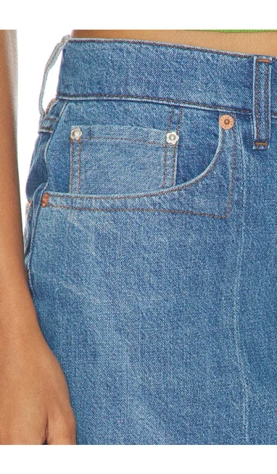 Kenzo Patchwork Short Skirt In Blue
