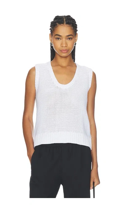 Perfectwhitetee Peggy Cotton Sweater Tank Top In White