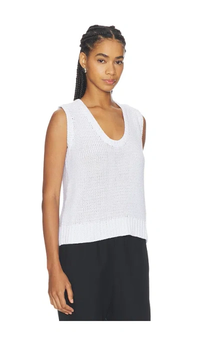 Perfectwhitetee Peggy Cotton Sweater Tank Top In White