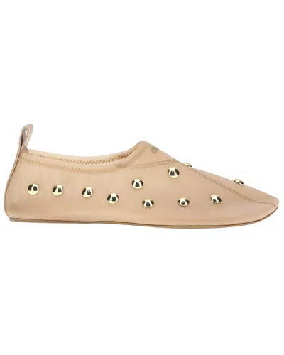 Chloé Rita Blushy Beige Ballet Flats In Transparent Mesh Women In Neutral