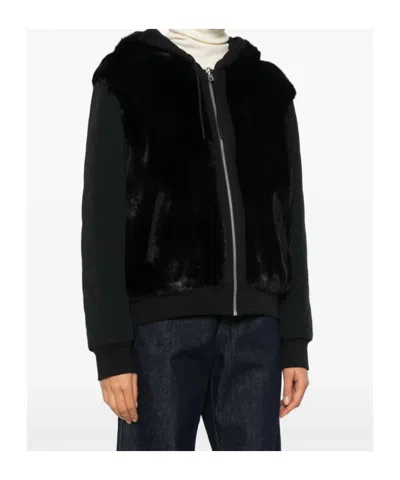 Mackage Gwendal Reversible Hooded Faux-fur Jacket In Black