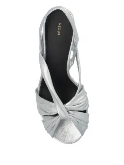 Neous Naos Heeled Sandals In Silver