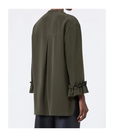 Max Mara Long-sleeved Top In Brown