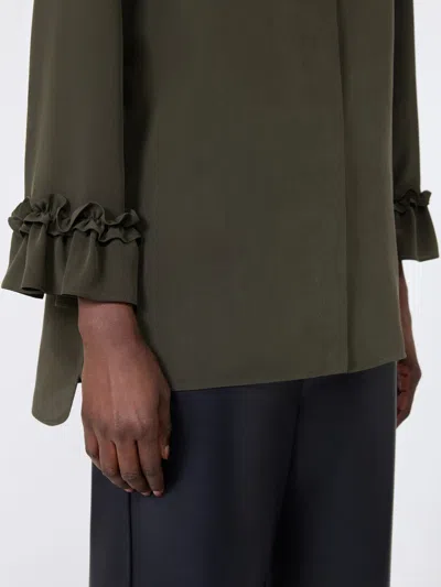 Max Mara Long-sleeved Top In Brown