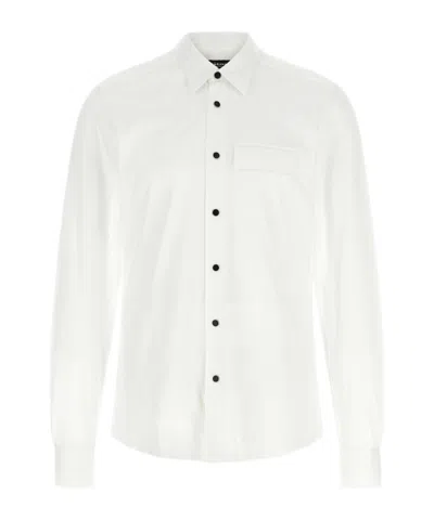 Kiton Buba Shirt Long Sleeves Chest Pocket In White
