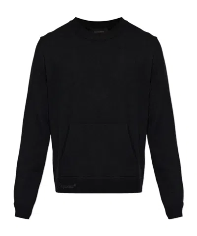 Dsquared2 Logo-embroidered Pouch-pocket Sweater In Black