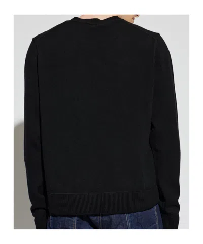 Dsquared2 Logo-embroidered Pouch-pocket Sweater In Black