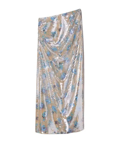 Tory Burch Sequin Skirt In Gray