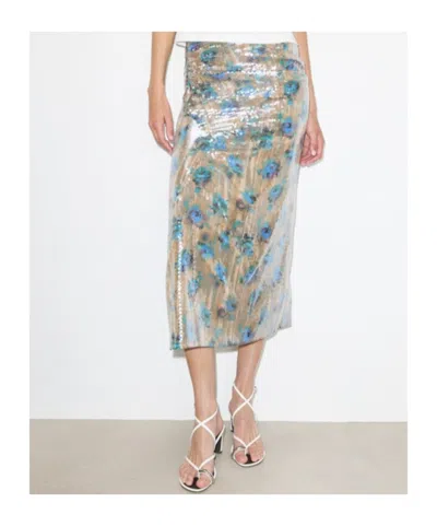 Tory Burch Sequin Skirt In Gray
