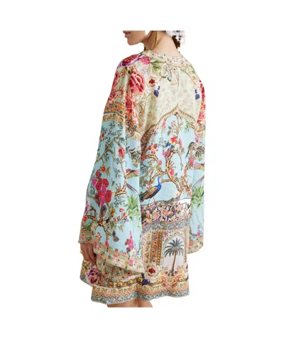 Camilla Deep V Neck Hardware Short Caftan Sultans And Queens In Multi