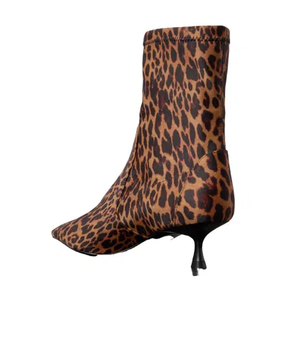 Stuart Weitzman Leopard-print Scuba Ankle Boots In Multi