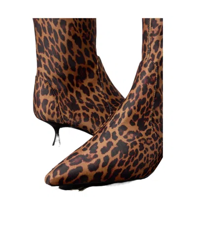 Stuart Weitzman Leopard-print Scuba Ankle Boots In Multi
