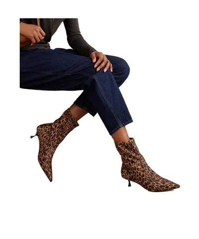 Stuart Weitzman Leopard-print Scuba Ankle Boots In Multi