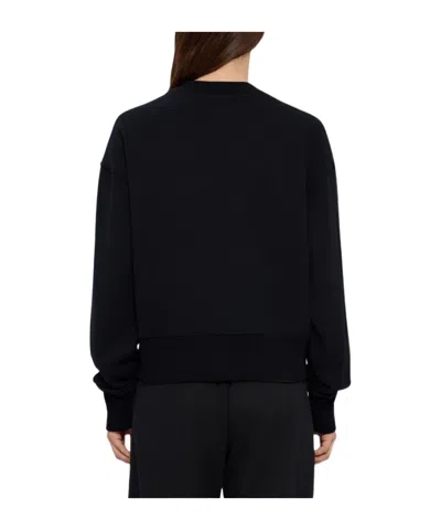 Msgm Logo Embellished Sweatshirt In Black