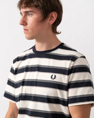 Fred Perry Mens Fine Stripe T-shirt In Multi