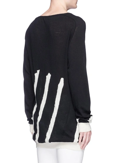 Shop Haider Ackermann Stripe Cotton-cashmere Sweater