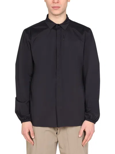 Monobi Zip-pocket Shirt Jacket In Blue