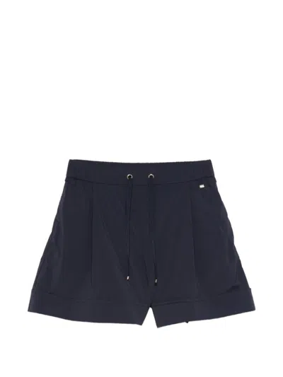 Herno Blue Solid Shorts In Blue