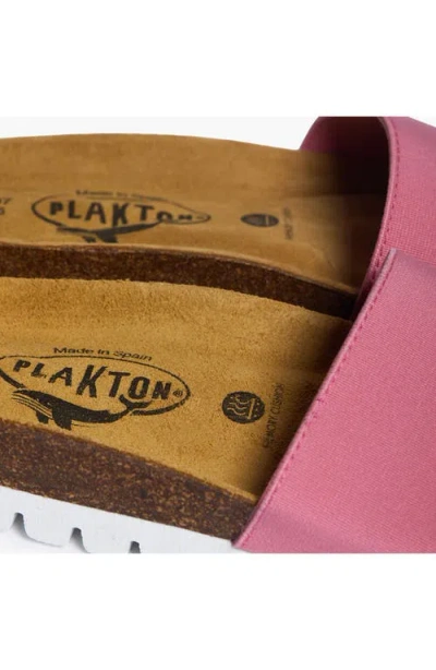 Plakton Solid Slide Sandal In Pink