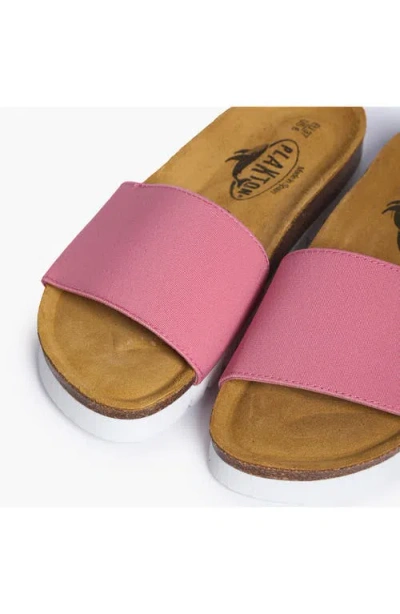 Plakton Solid Slide Sandal In Pink