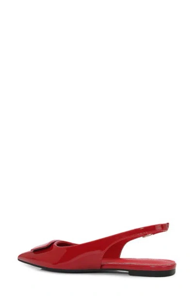 Berness Patent Slingback Strap In Red