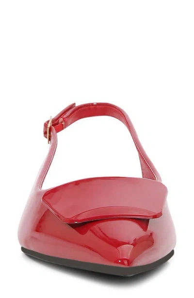 Berness Patent Slingback Strap In Red