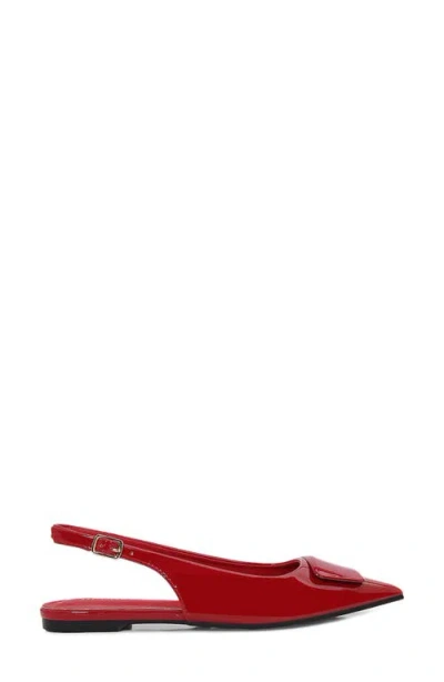 Berness Patent Slingback Strap In Red