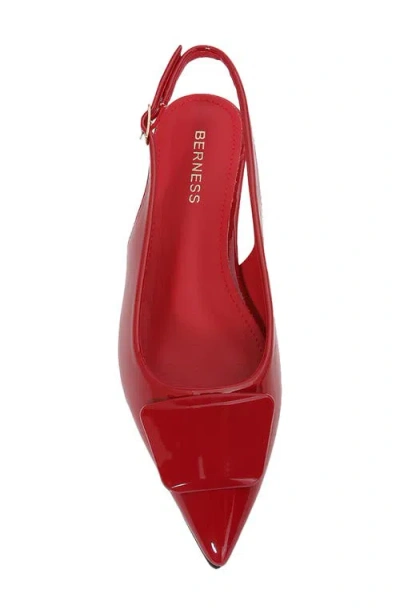 Berness Patent Slingback Strap In Red