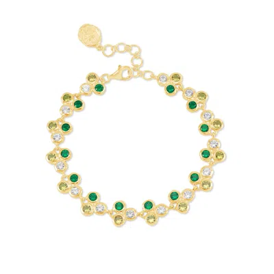 Dower & Hall Greens Trio Array Line Bracelet In Metallic