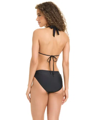 Sanctuary Halter Triangle Bikini Top In Black