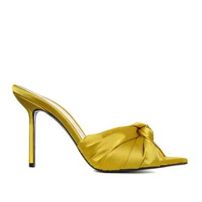 Ginissima 95mm Sofia Mules In Yellow
