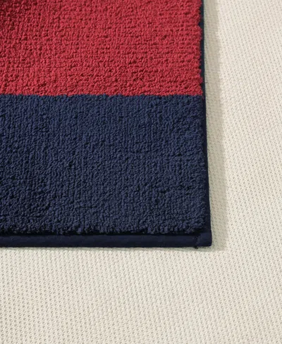 Tommy Hilfiger Flag Blue Bath Rug In Multi