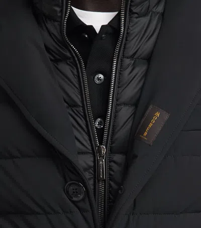 Moorer Button-up Padded Down Jacket In Black